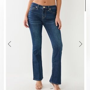 TRUE RELGION SIZE 25 BECCA MID RISE SINGLE NEEDLE BOOTCUT JEAN